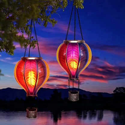 Rainbow Hot Air Balloon Solar Lamp