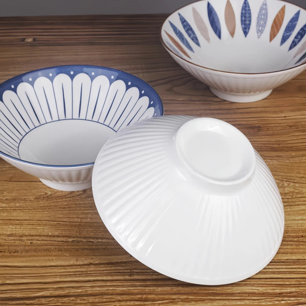 Japanese Style Ceramic Ramen Bowls