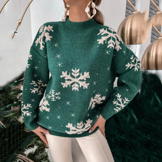 Christmas Snowflake Knitted Sweater