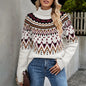 Autumn Geometric Knit Sweater