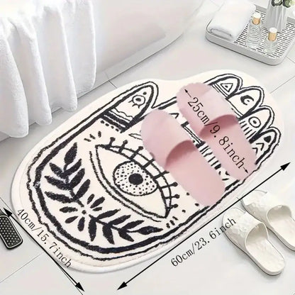 Hamsa Hand Guard Bath Mat
