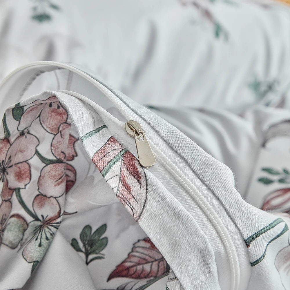 Moonlit Blossom Pom-Pom Duvet Set