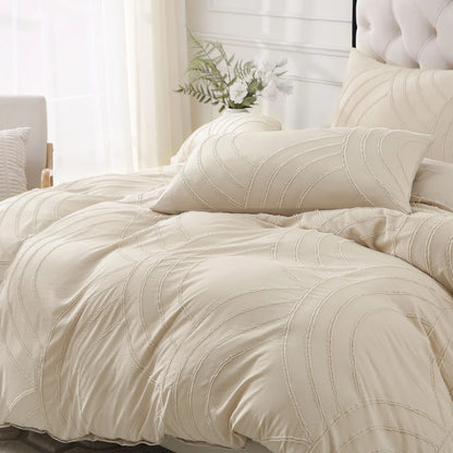 Velisse Textured Wave Duvet Set