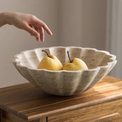 Natural Stone Fruit Bowl