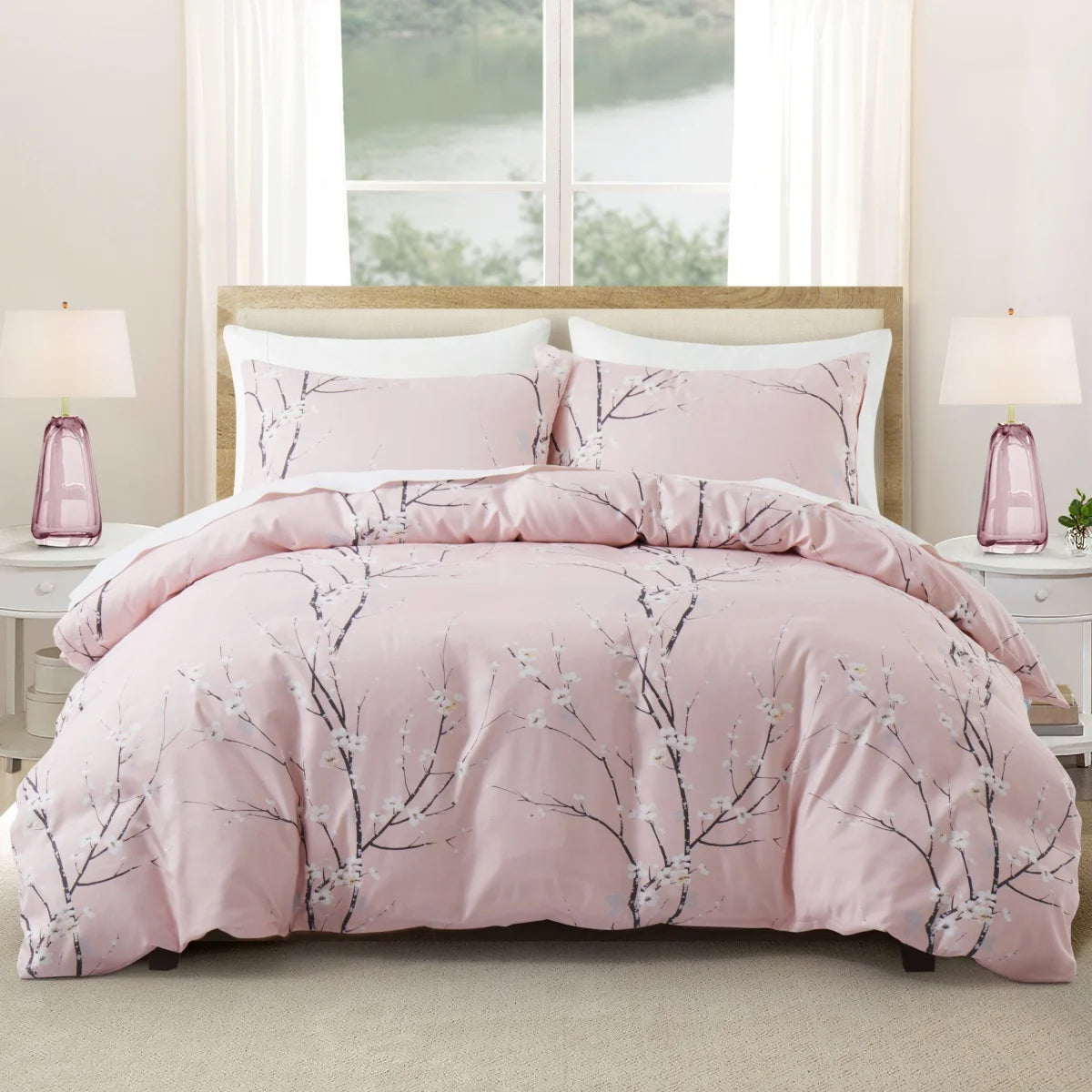Sakura Spring Pink Duvet Cover Set