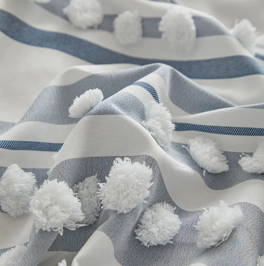 WanderWeave Pom-Stripe Bedding Set
