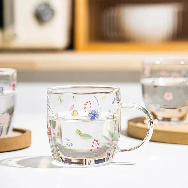 Meadow Blossom Glass Mug