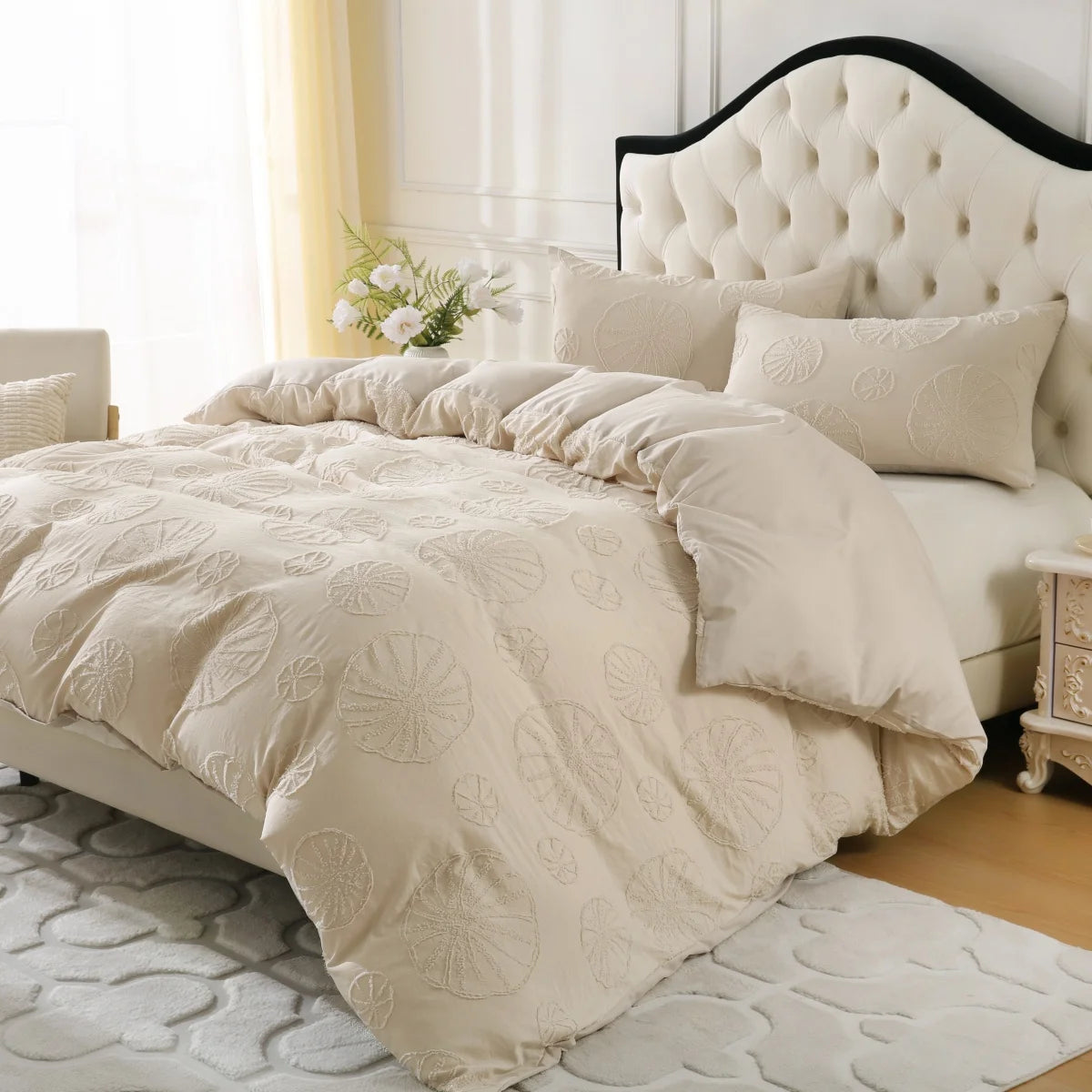 Melissa Tufted Circle Duvet Cover Set