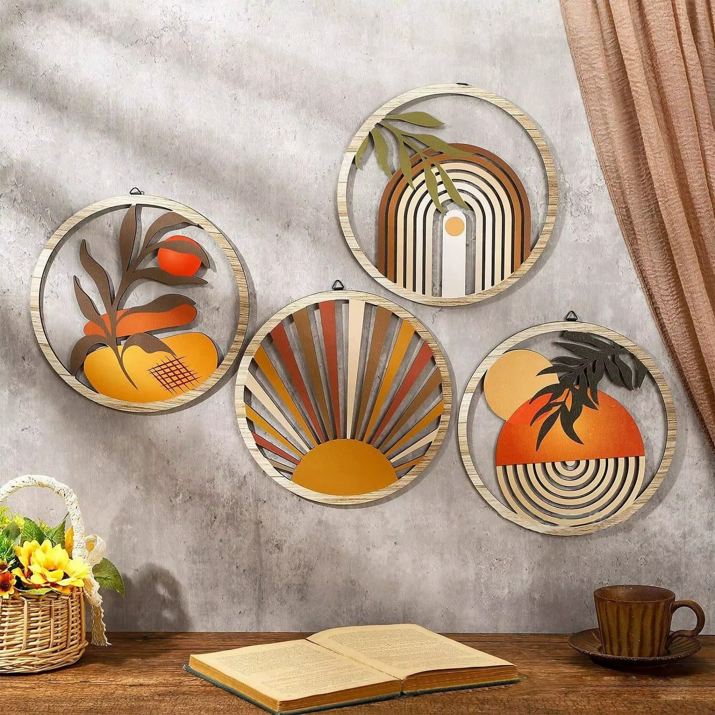 Golden Horizon Wall Art Collection (4pcs)