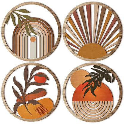 Golden Horizon Wall Art Collection (4pcs)