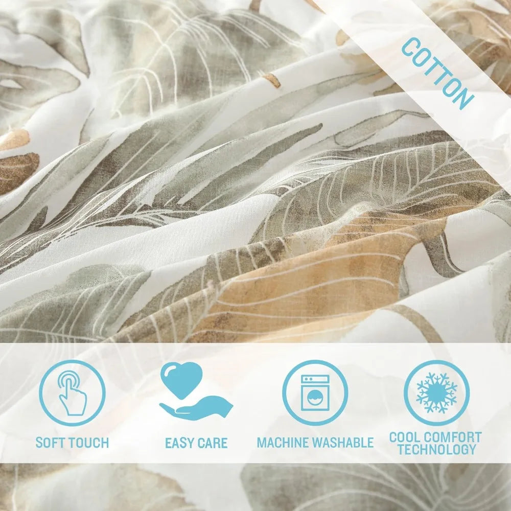 TropiCalm Duvet Cover Set with Pillow Shams