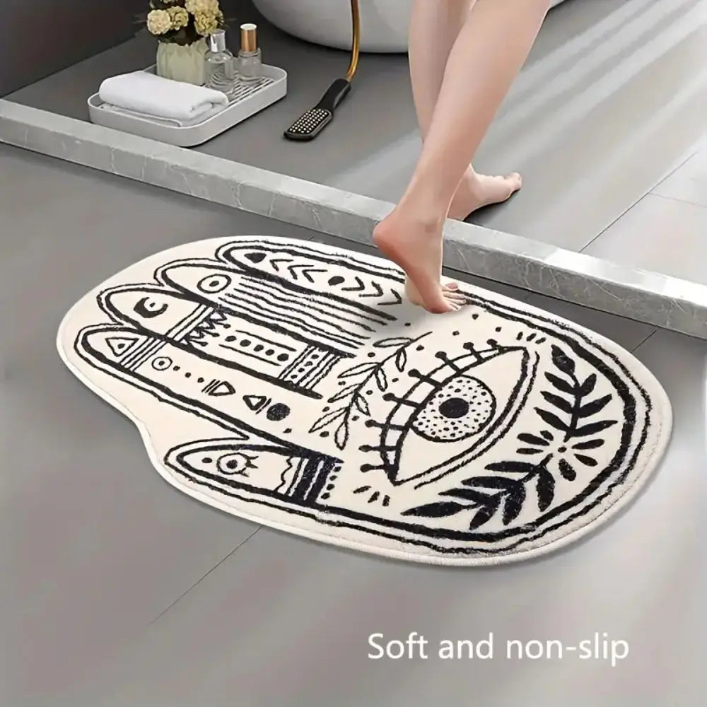 Hamsa Hand Guard Bath Mat