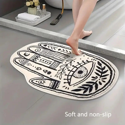 Hamsa Hand Guard Bath Mat