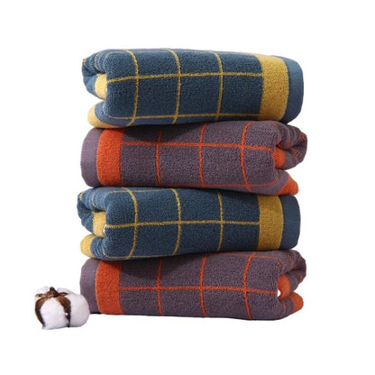 Set of 2 Towels Premium Cotton Multicolor Bath Towels