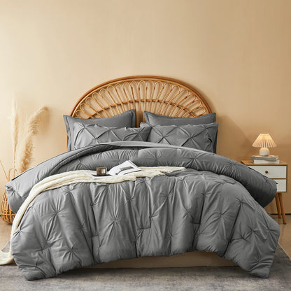 The Silver Pleat Comforter Set