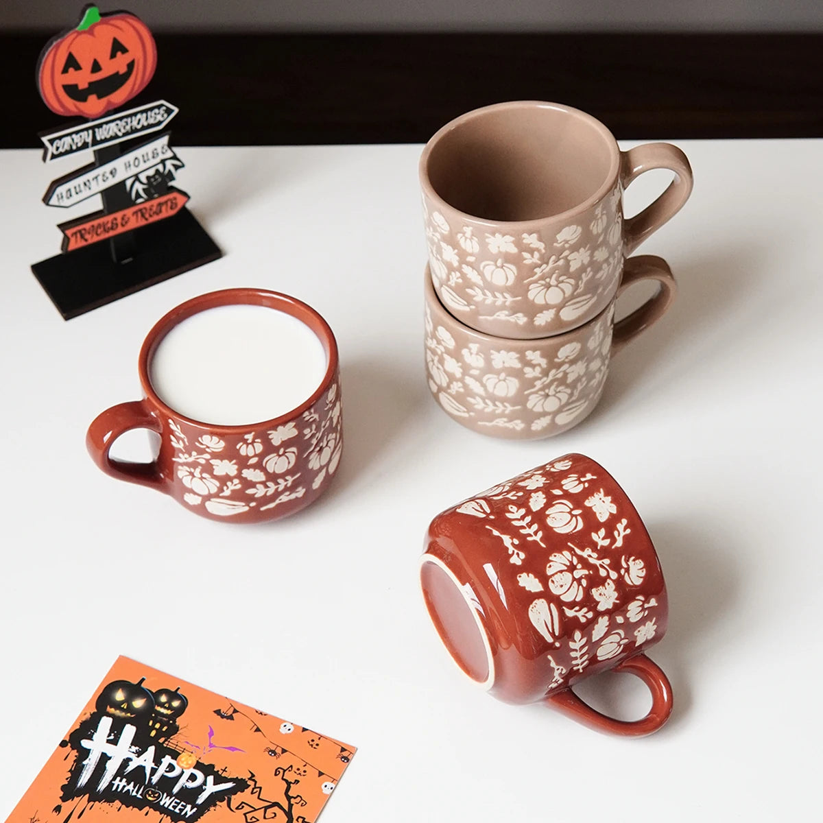 Autumn Harvest Frosted Pumpkin Mug