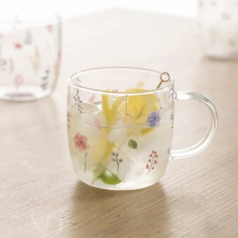 Meadow Blossom Glass Mug