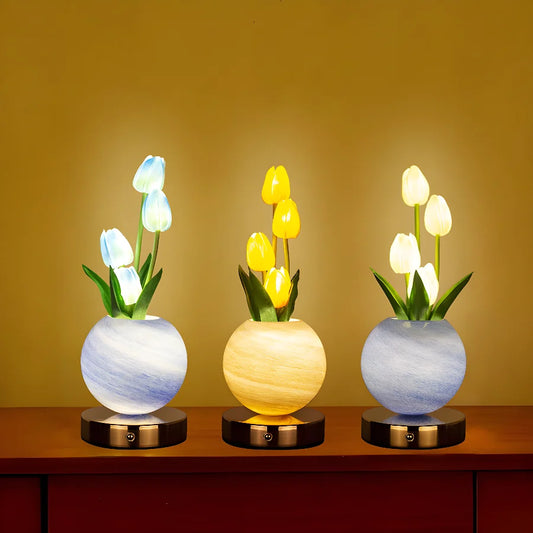 LumiTulip Glow Planet Lamp