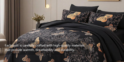 Nocturne Butterfly Bloom 7-Piece Comforter Set
