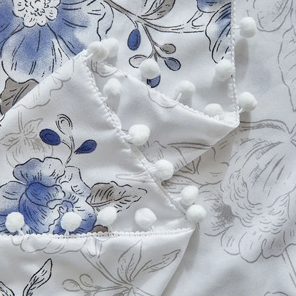 Moonlit Blossom Pom-Pom Duvet Set