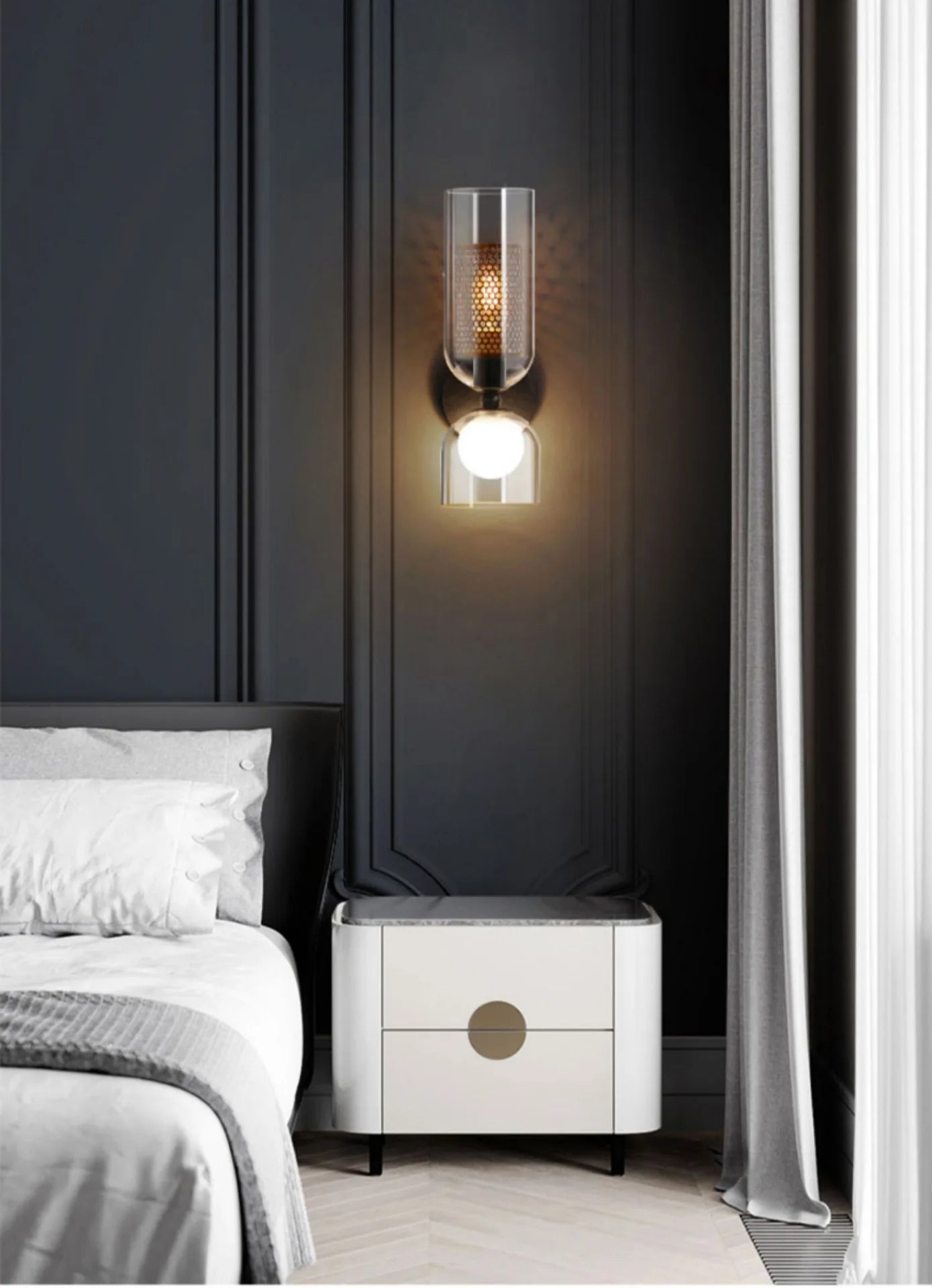 Dualis Ember Glass Wall Sconce