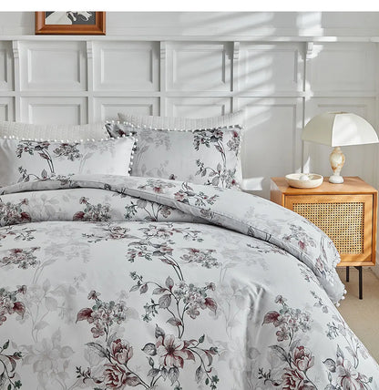 Moonlit Blossom Pom-Pom Duvet Set