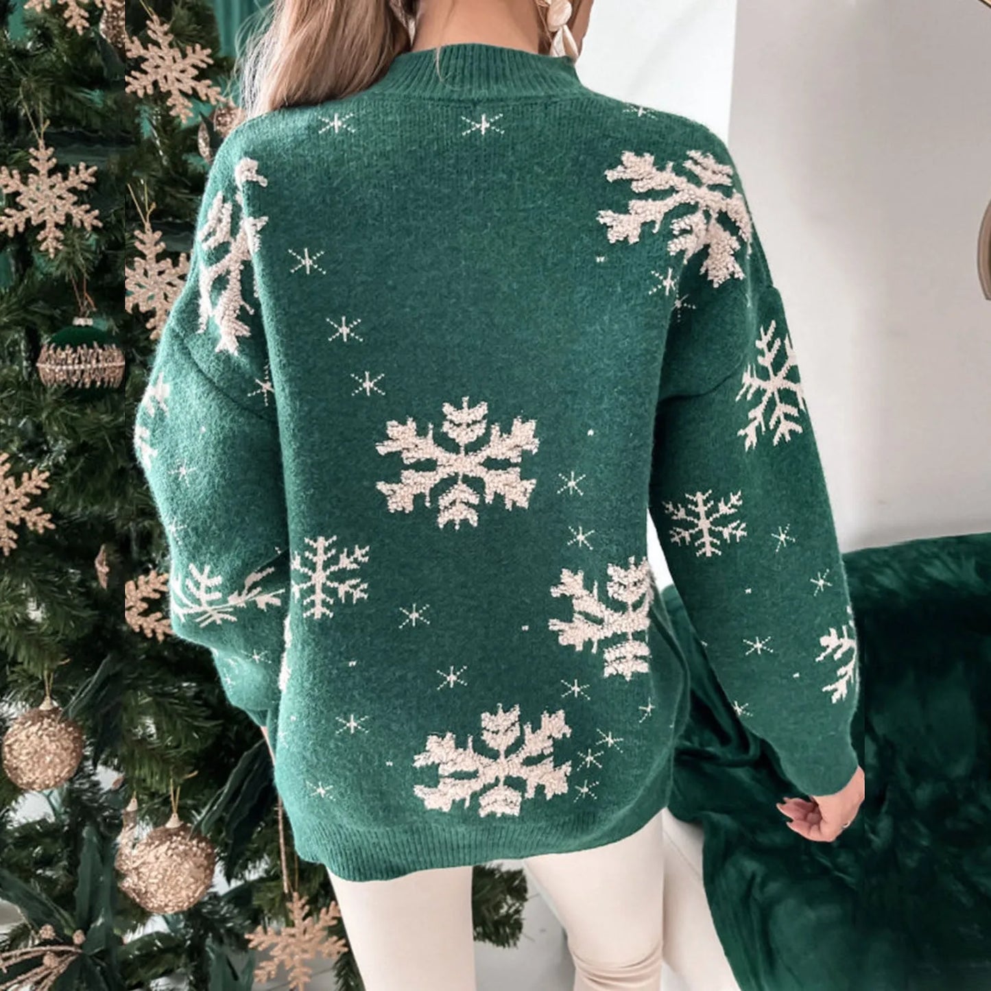 Christmas Snowflake Knitted Sweater