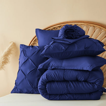 The Silver Pleat Comforter Set
