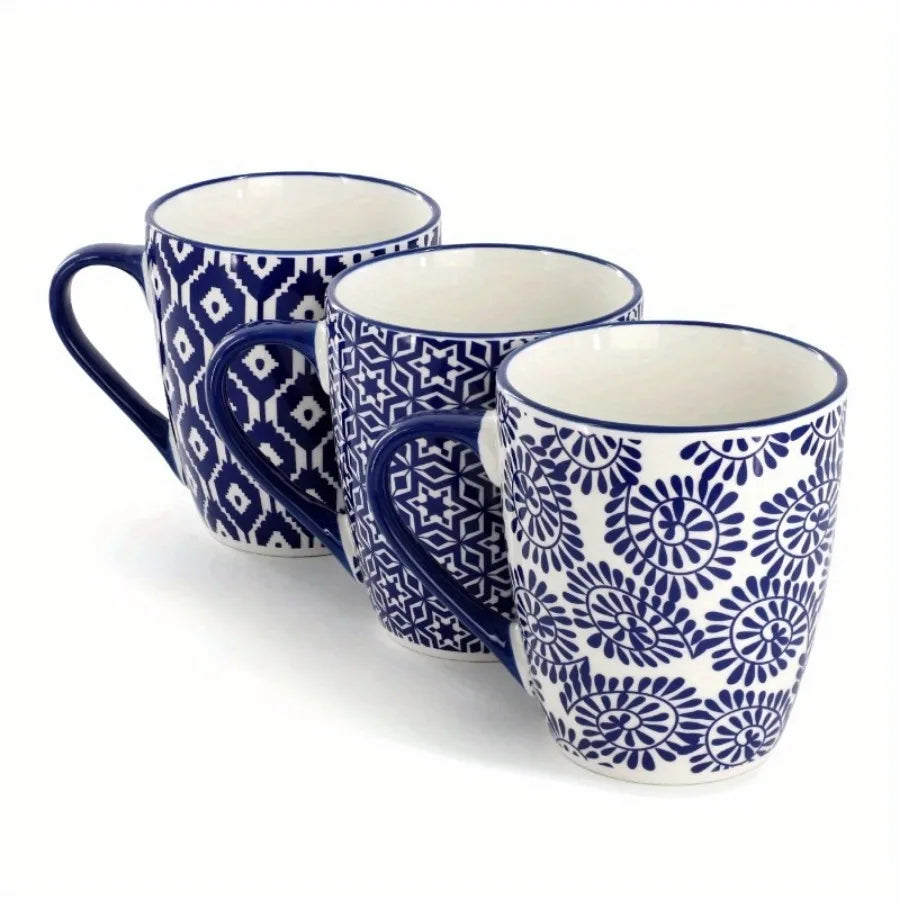 Blue Heritage Ceramic Mug Set Of 6