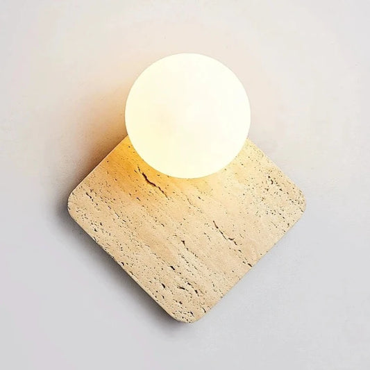 Natural Cave Stone Cream Wall Light