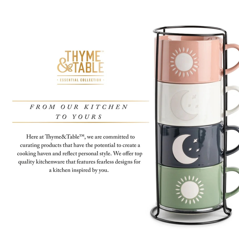 Celestia Stackable Sun & Moon Mug Set (4-Piece, 11 oz)