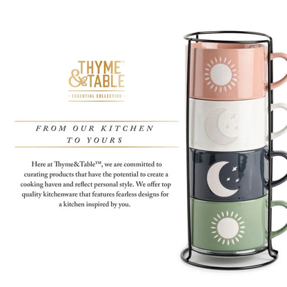 Celestia Stackable Sun & Moon Mug Set (4-Piece, 11 oz)