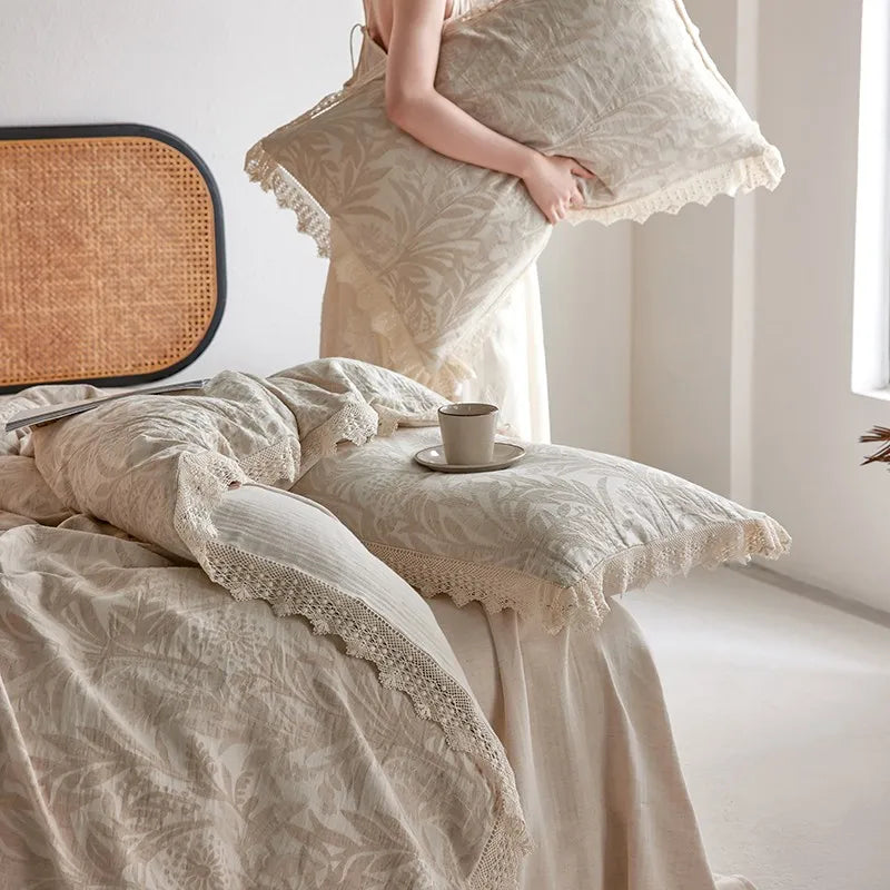 Whisper Fern Jacquard Duvet Set