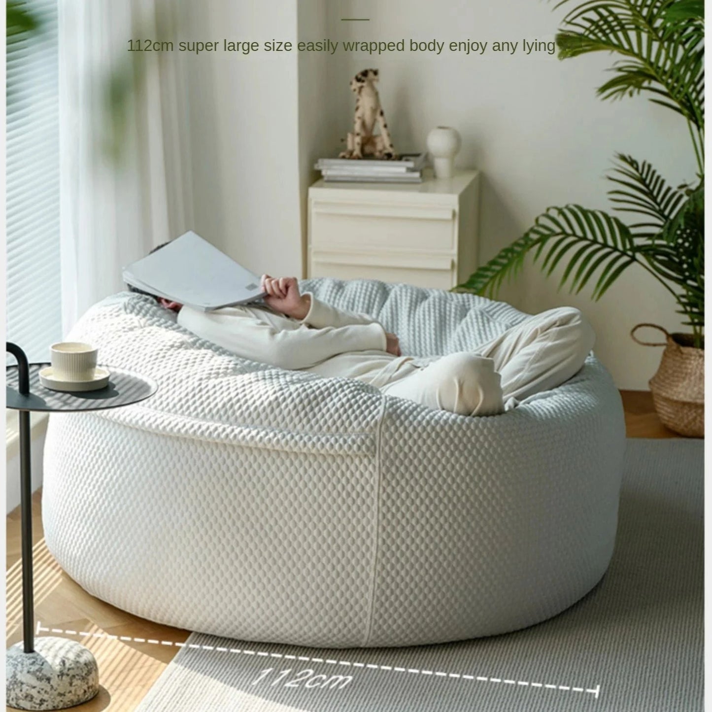 Ice Silk Lazy Bean Sofa