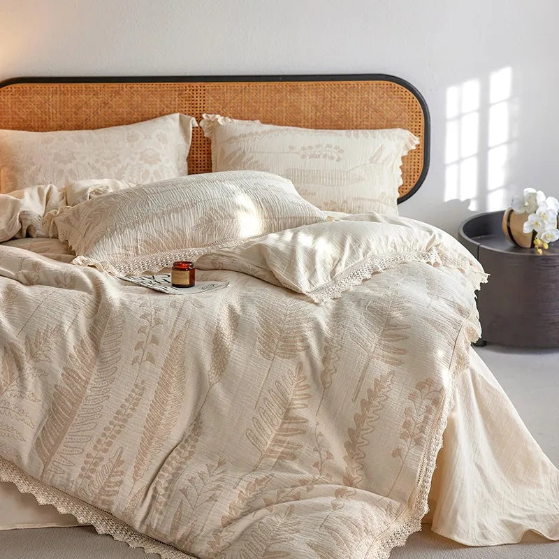 Whisper Fern Jacquard Duvet Set