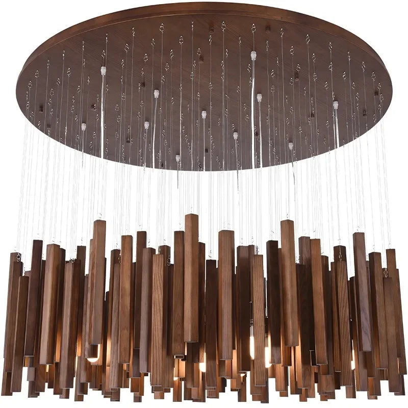 Strata Forge Wooden Chandelier