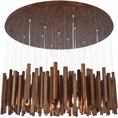 Strata Forge Wooden Chandelier