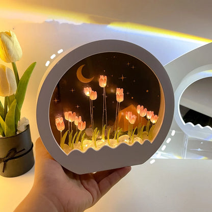 DIY Twilight Tulips Mirror