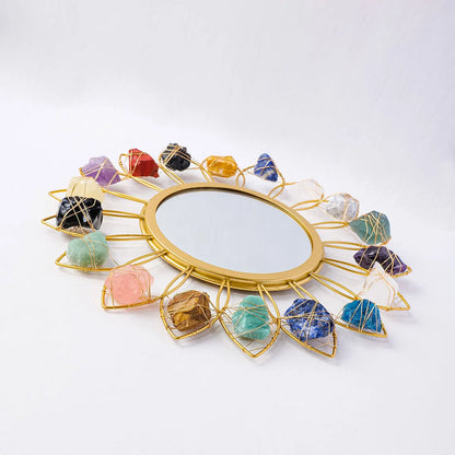 Sunburst Crystal Mirror