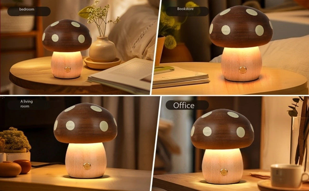 Glowshroom Wooden Night Light