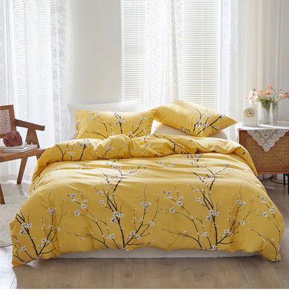 Sakura Spring Yellow Duvet Cover Set
