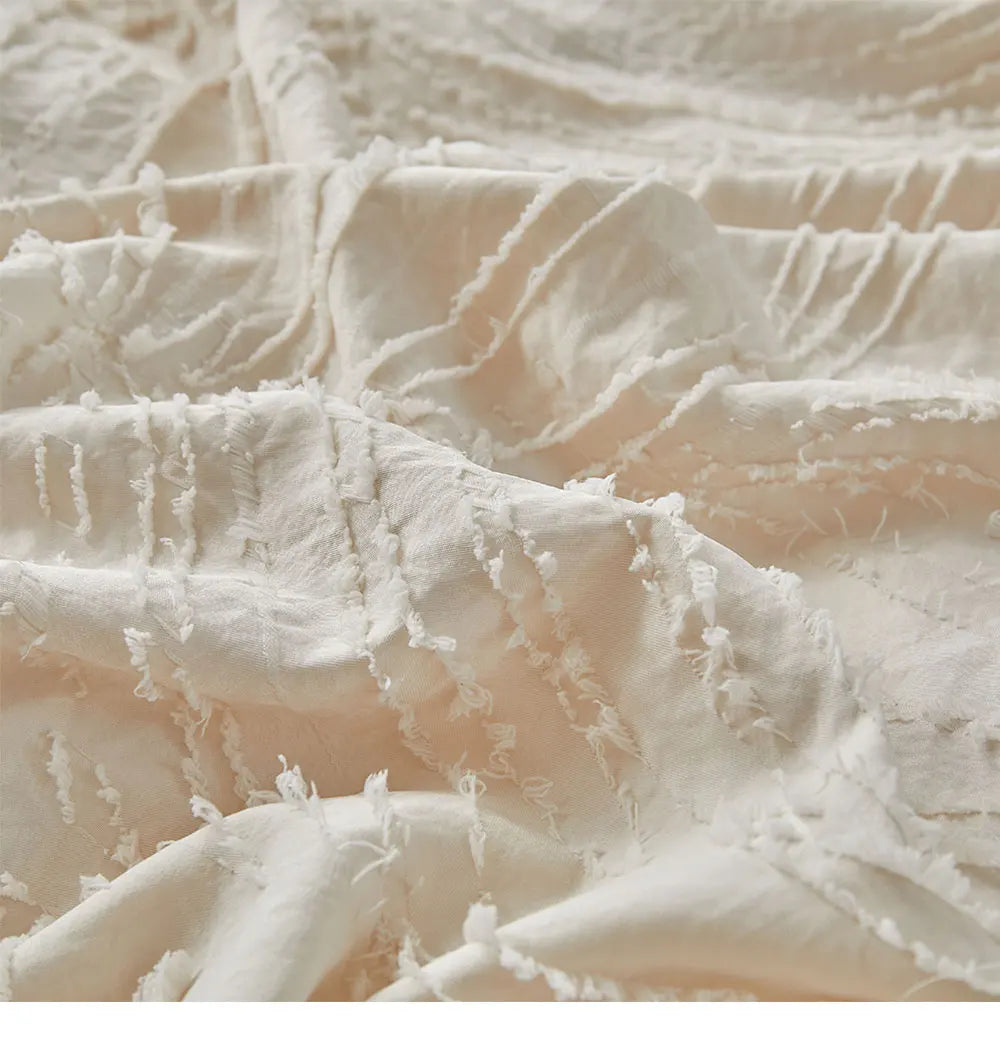 FeatherWhisper Textured Duvet Set