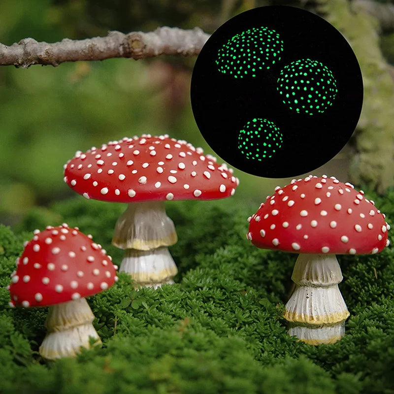 Mini Glow In The Dark Fairy Mushroom