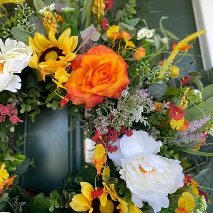 Golden Harvest Bloom Wreath