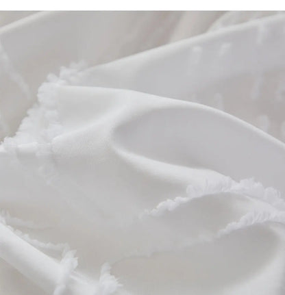 Midnight Grid Textured Boho Duvet Set