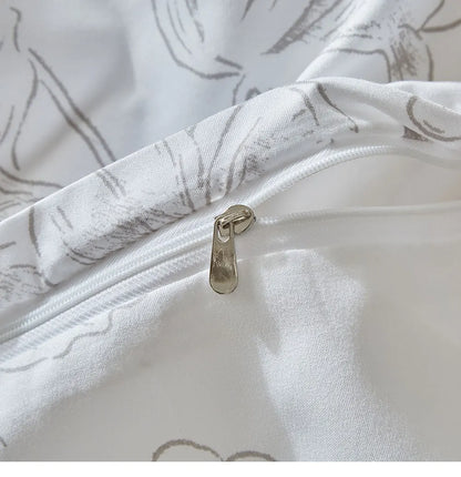 Moonlit Blossom Pom-Pom Duvet Set