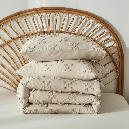 Verdant Blossom Tufted Bedding Set