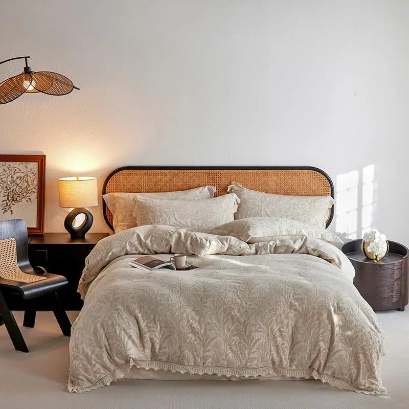 Whisper Fern Jacquard Duvet Set