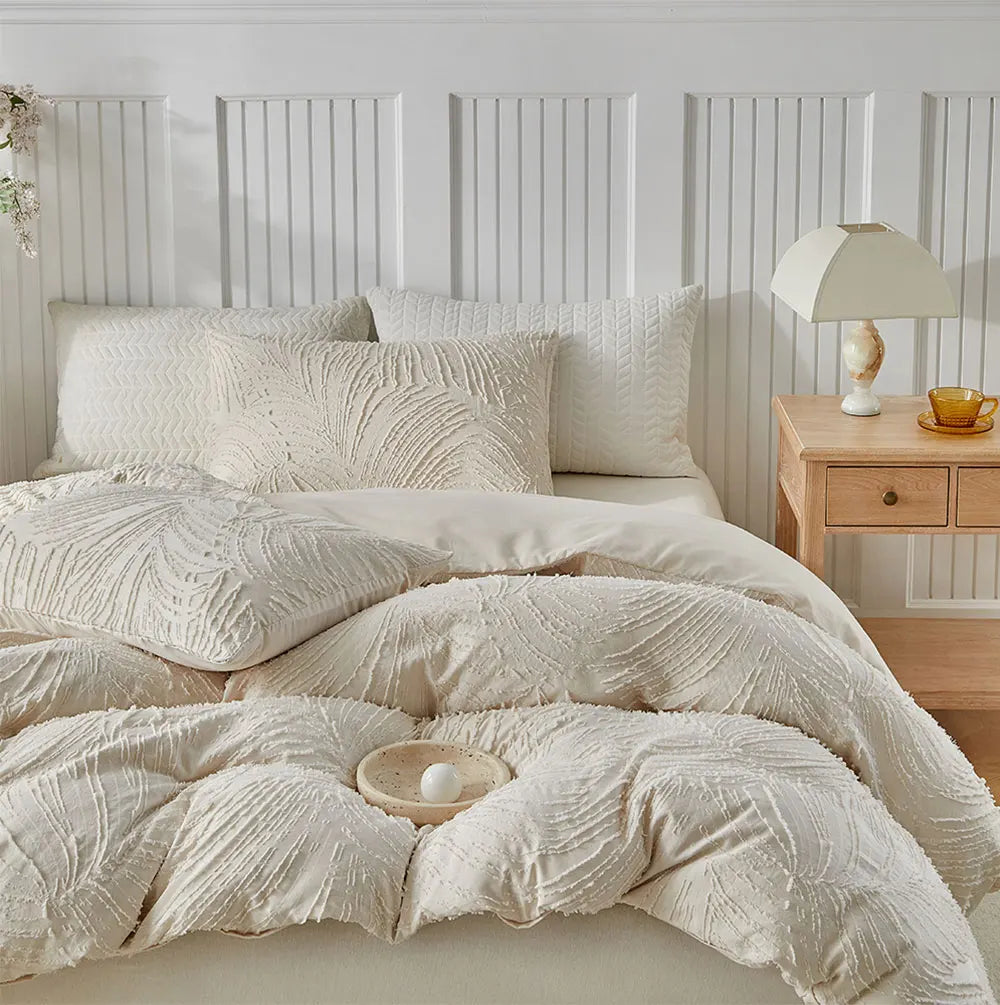 FeatherWhisper Textured Duvet Set