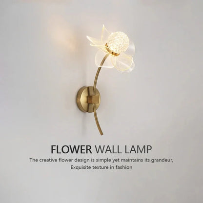 Aurora Bloom Brass Wall Light